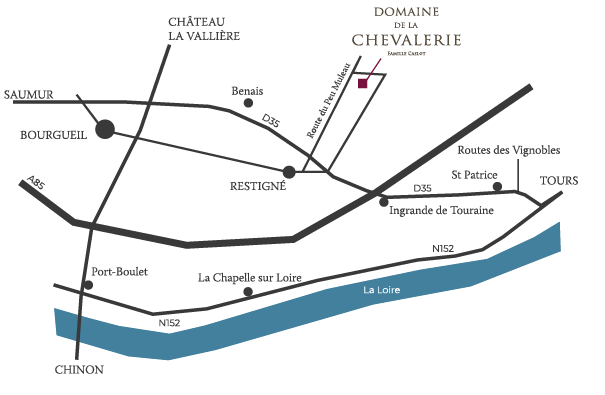 Plan d'accès au Domaine de la Chevalerie